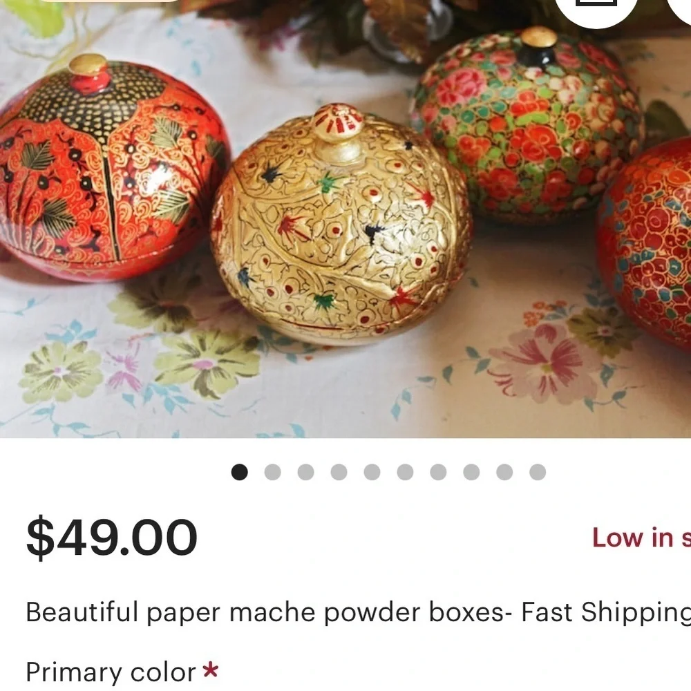 NWT Decoration box Komati Crème